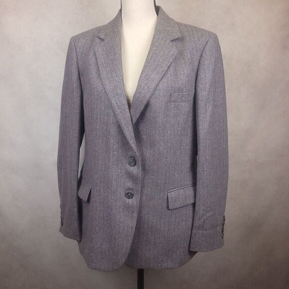 Vintage Anthony Allen Brown Wool Blend Two Button Blazer Size Med - Picture 1 of 13